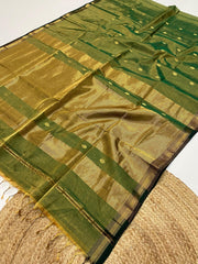 Pure Maheshwari handloom tissue saree