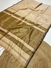 Pure Maheshwari handloom tissue saree