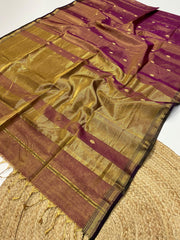 Pure Maheshwari handloom tissue saree