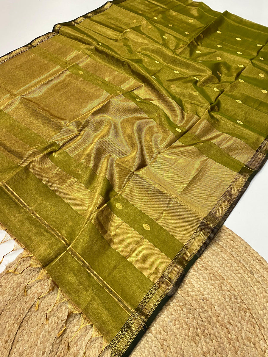 Pure Maheshwari handloom tissue saree