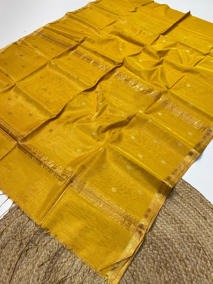 Pure Maheshwari handloom tissue saree