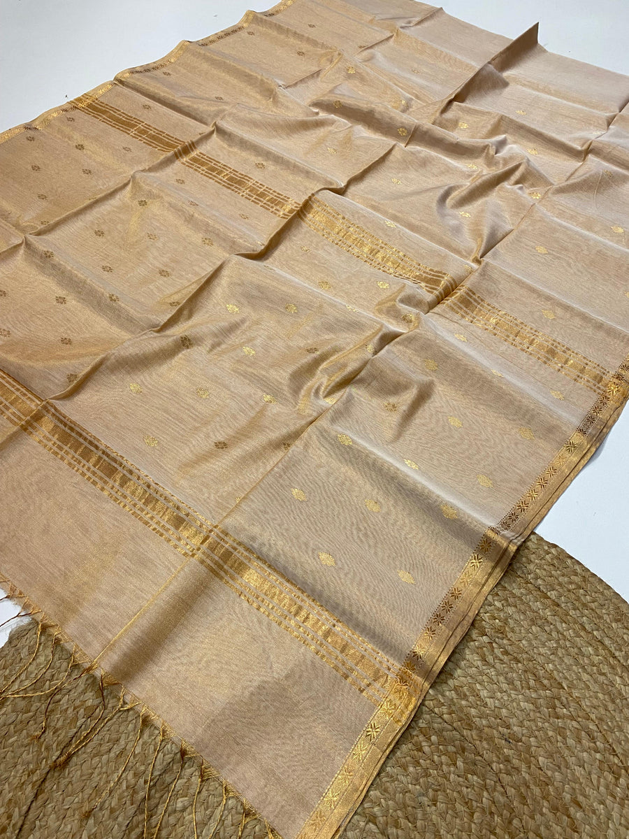 Pure Maheshwari handloom tissue saree