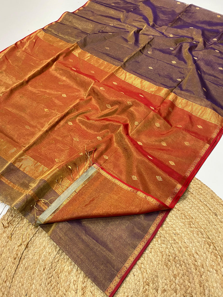 Pure Maheshwari handloom tissue saree