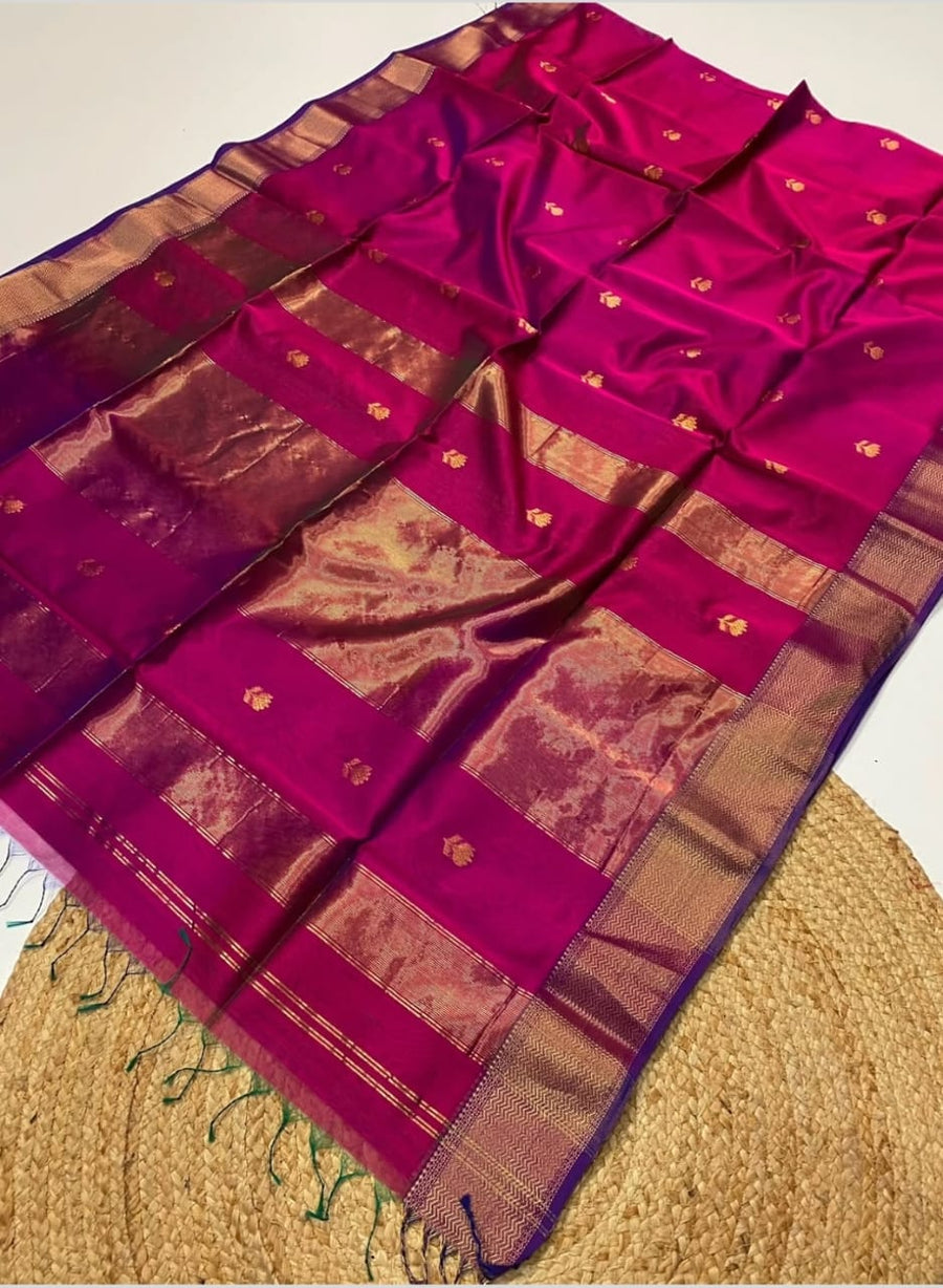 Handloom Maheswari Cotton silk sarees