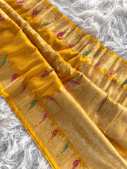 Exquisite Banarasi mushro satin silk saree