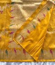 Exquisite Banarasi mushro satin silk saree