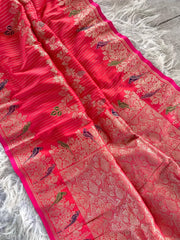 Exquisite Banarasi mushro satin silk saree
