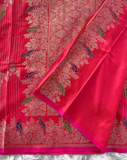 Exquisite Banarasi mushro satin silk saree