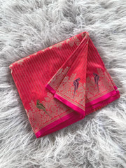 Exquisite Banarasi mushro satin silk saree