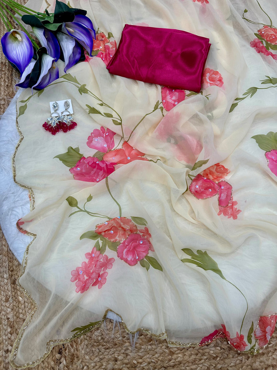 Elegant soft georgette sare