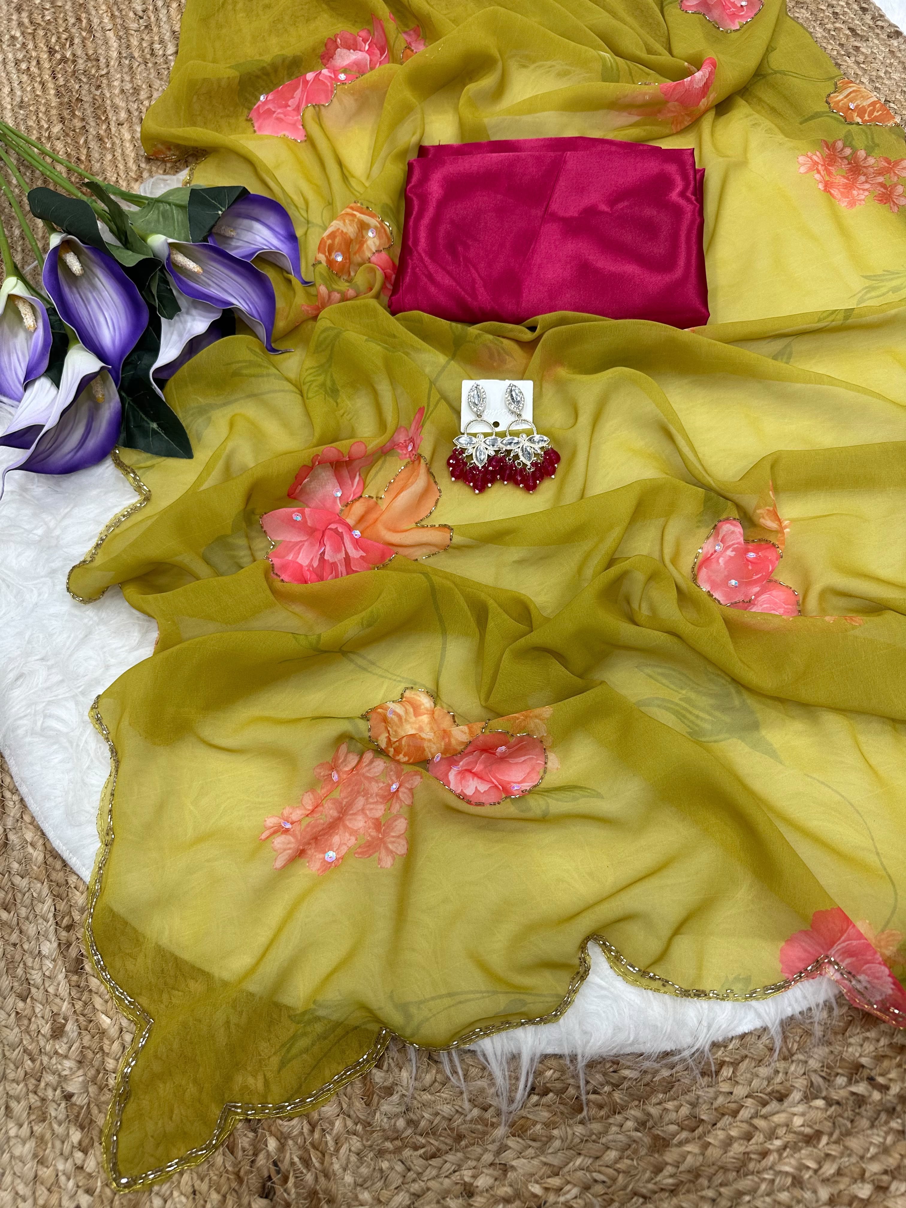 Elegant soft georgette sare