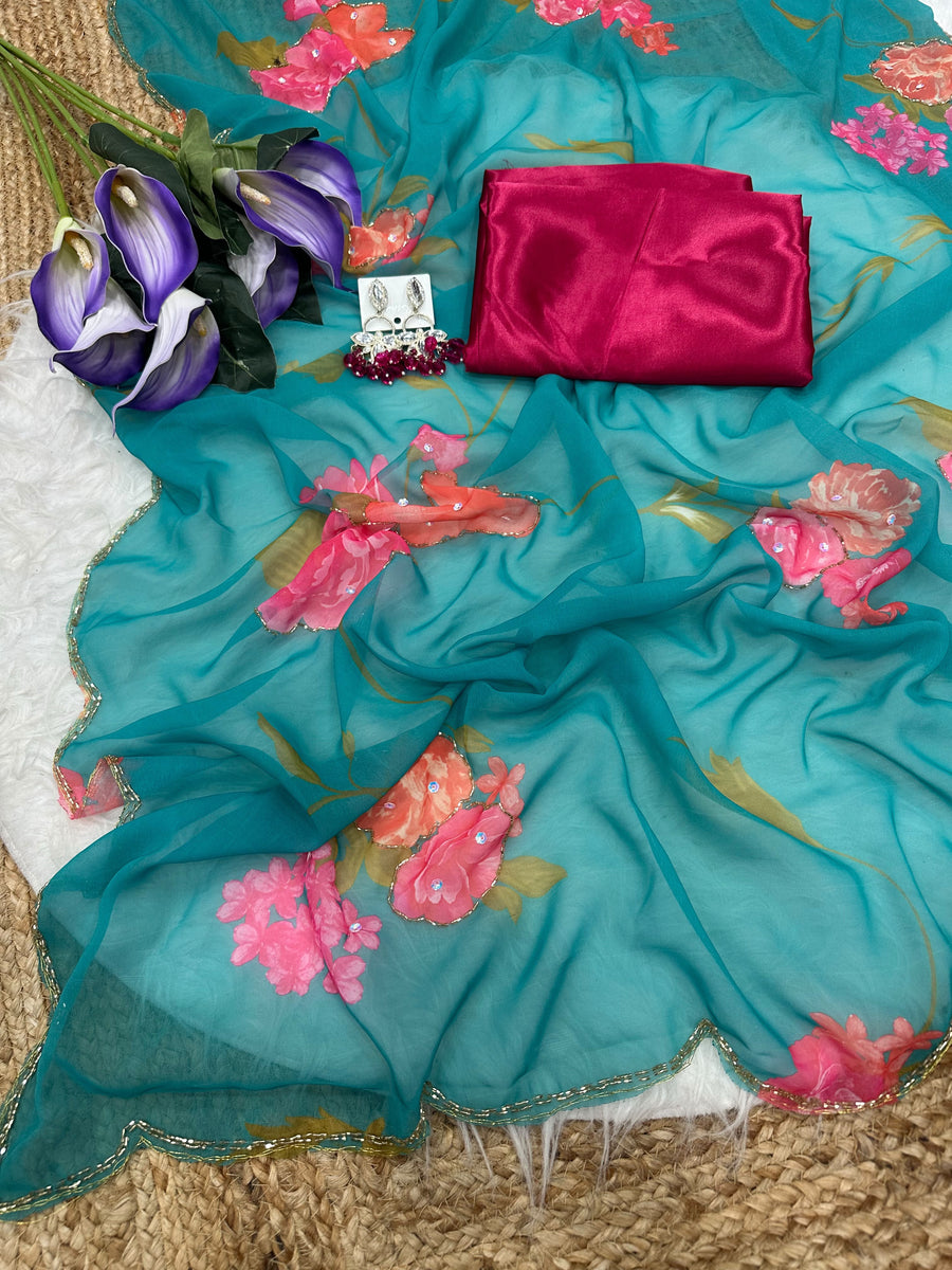Elegant soft georgette sare