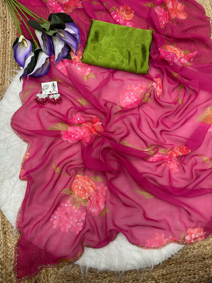 Elegant soft georgette sare