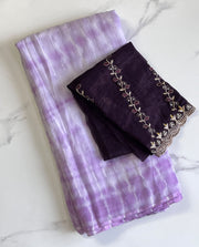 Indigo-dyed Shibori
