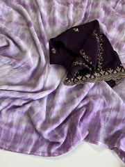 Indigo-dyed Shibori