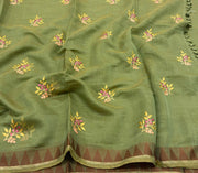 Premium soft linen embroidery blouse