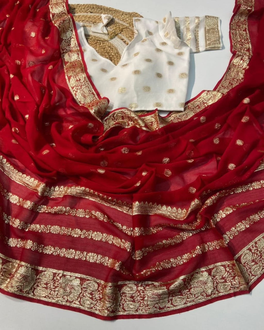 Elegant viscose georgette saree
