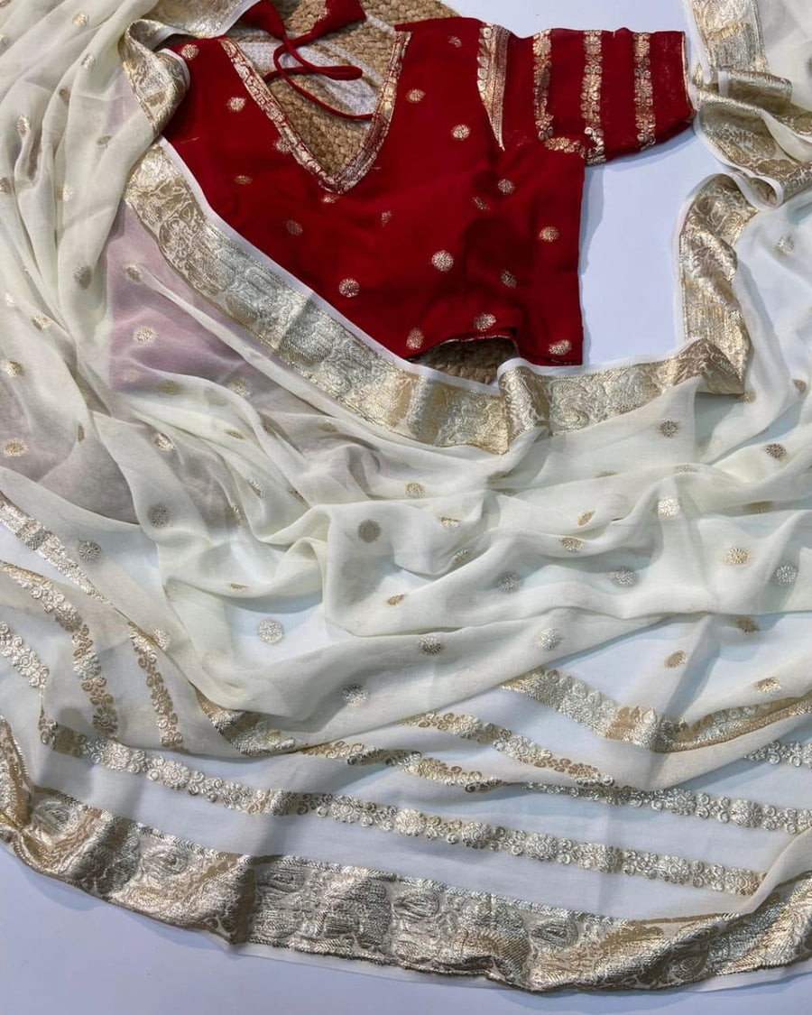 Elegant viscose georgette saree