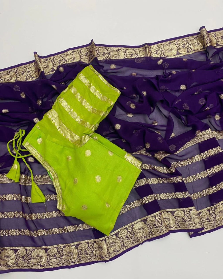 Elegant viscose georgette saree