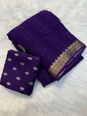 Viscose Georgette Sequence Worked Saree