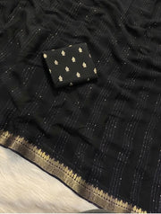 Viscose Georgette Sequence Worked Saree