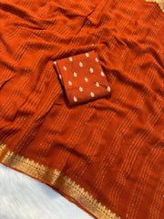 Viscose Georgette Sequence Worked Saree