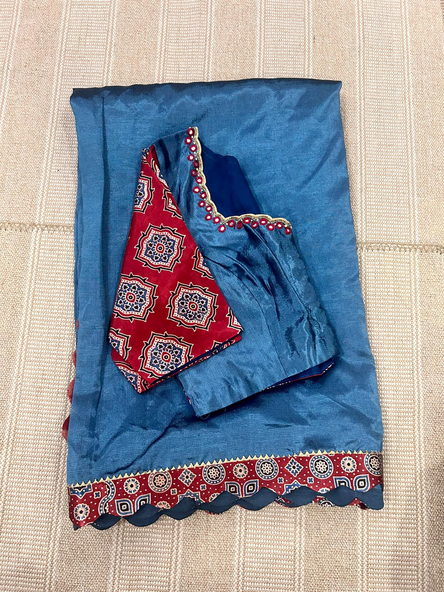 Premium Mangalgiri Fusion Saree