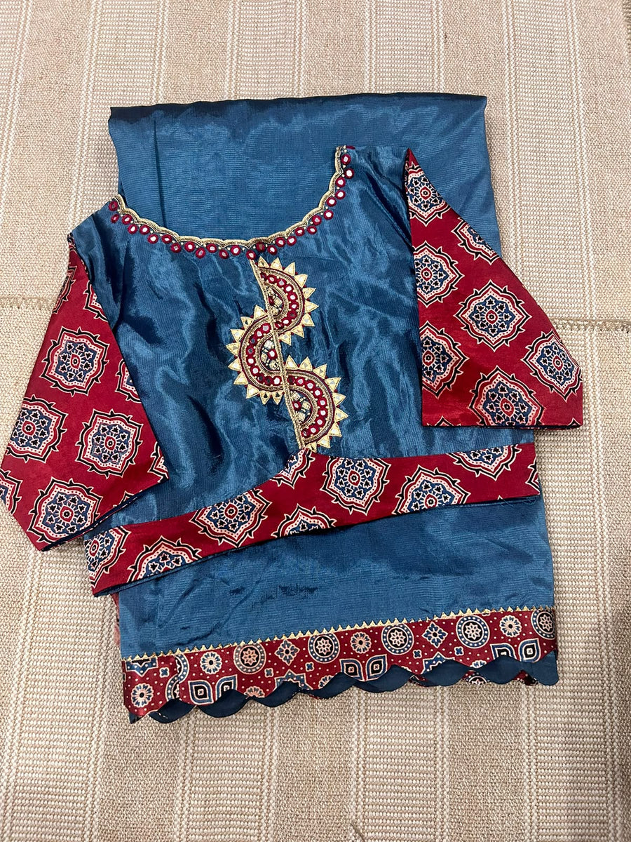 Premium Mangalgiri Fusion Saree