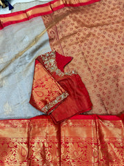 pure mangalgiri tissue saree