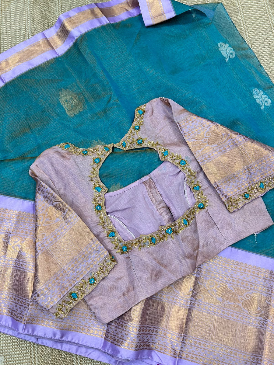 pure mangalgiri tissue saree