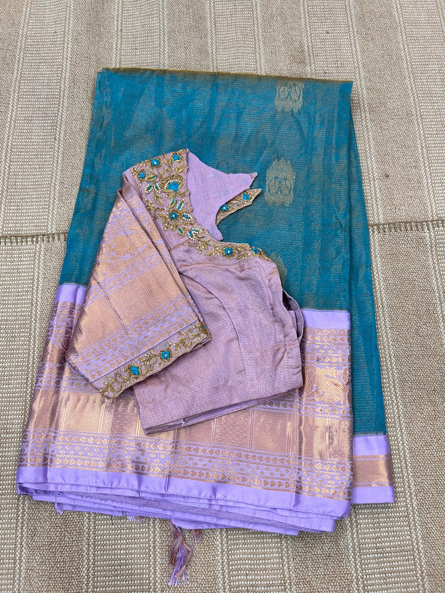 pure mangalgiri tissue saree