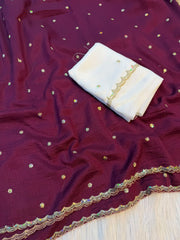 Grand party wear vichitra silk sare