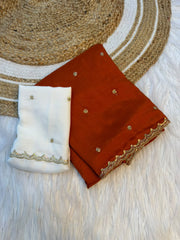Grand party wear vichitra silk sare