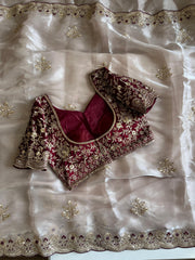 Premium Glass Organza Saree