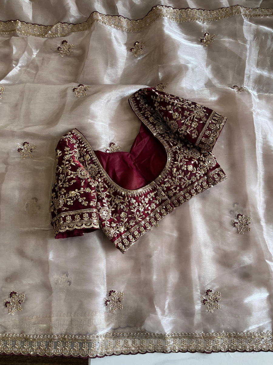Premium Glass Organza Saree