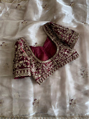 Premium Glass Organza Saree