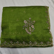 Beautiful handwork saree with blouse piece