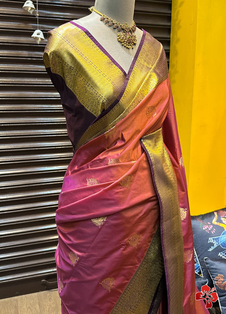 Half Pure Mixed Kanjivaram Silk Sarees