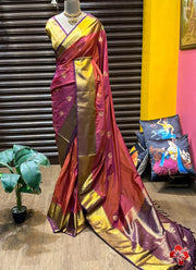 Half Pure Mixed Kanjivaram Silk Sarees