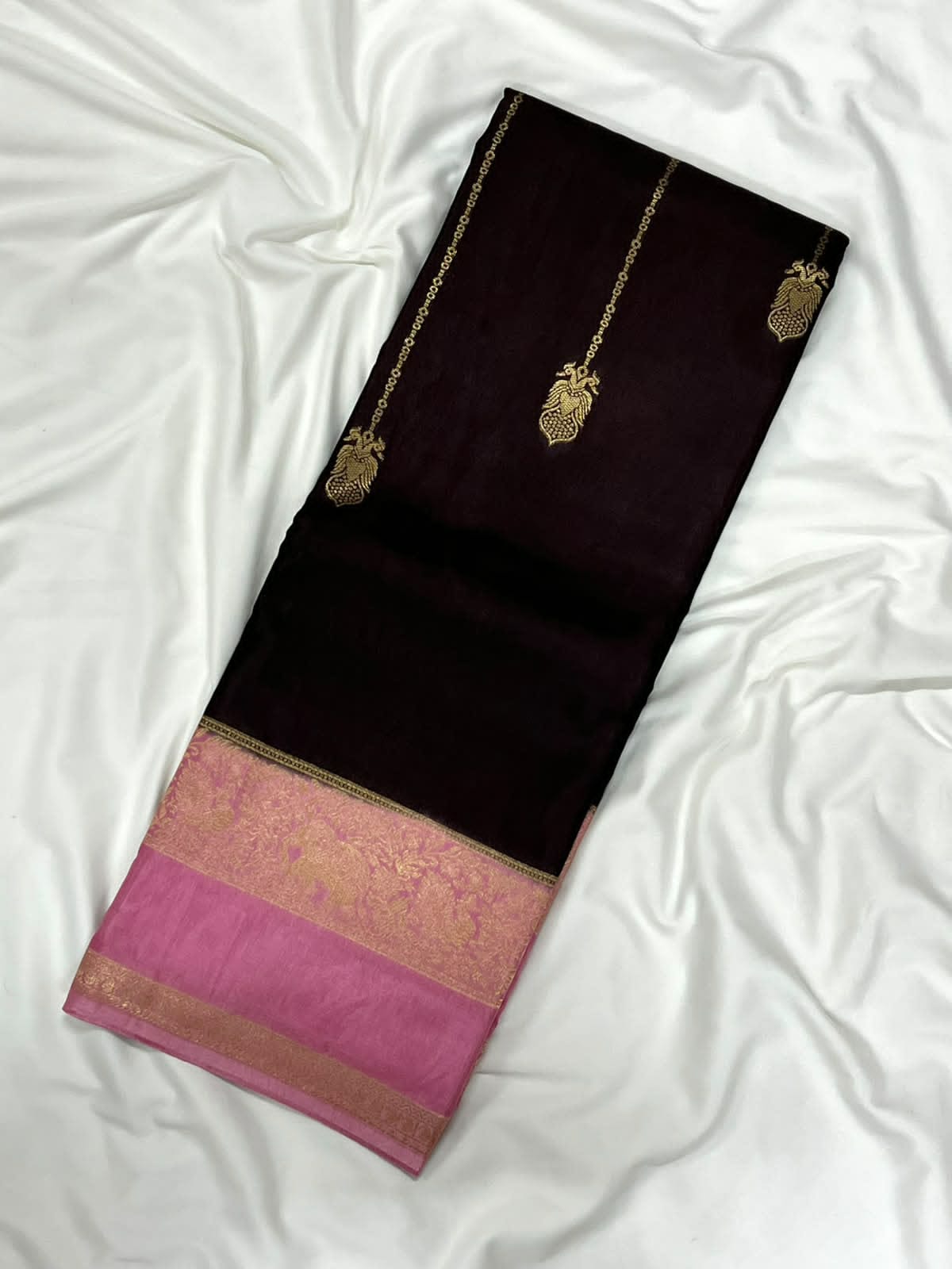 Russian viscose crepe silk saree