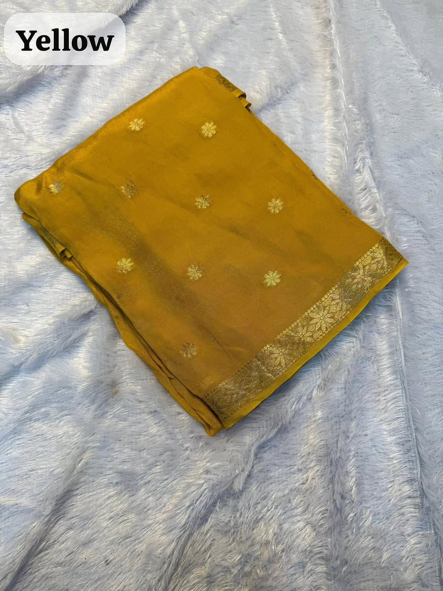 Pure viscose weaving jacquard saree