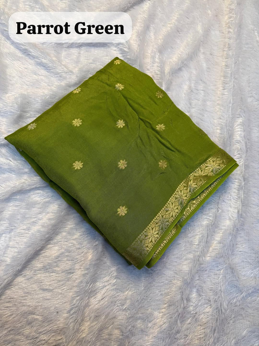 Pure viscose weaving jacquard saree