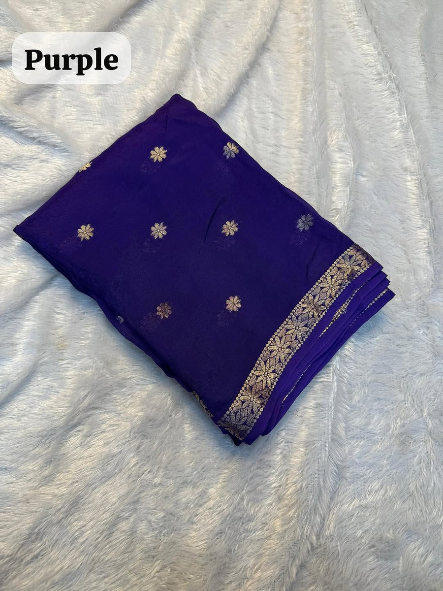 Pure viscose weaving jacquard saree