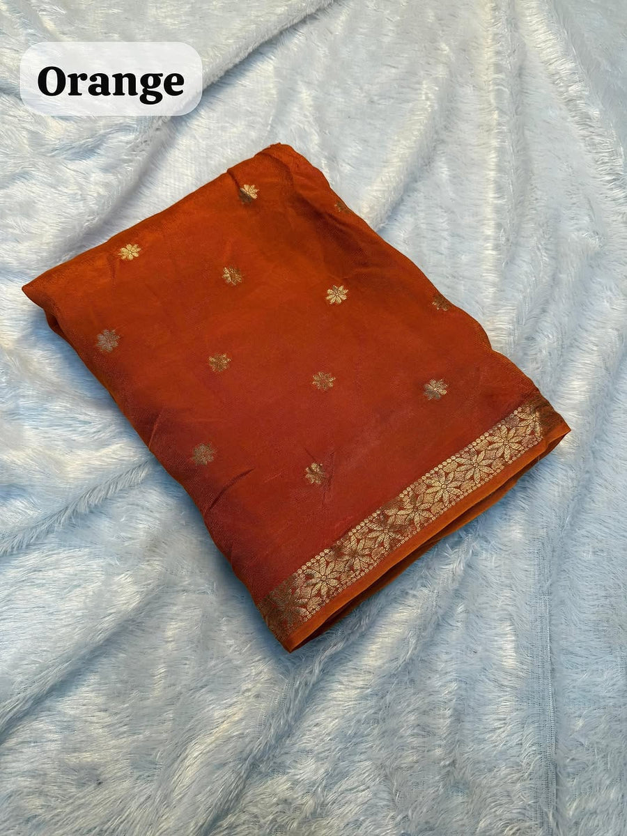 Pure viscose weaving jacquard saree
