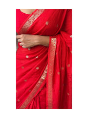 Pure viscose weaving jacquard saree