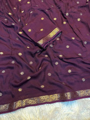 Pure viscose weaving jacquard saree