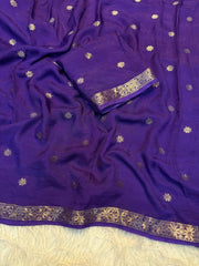 Pure viscose weaving jacquard saree