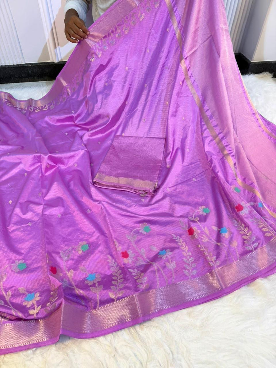 Banarasi Semi Katan Silk Double Fabric Saree