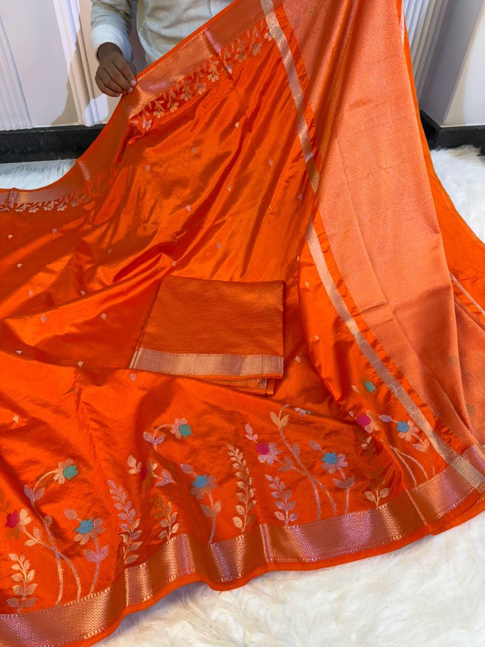 Banarasi Semi Katan Silk Double Fabric Saree