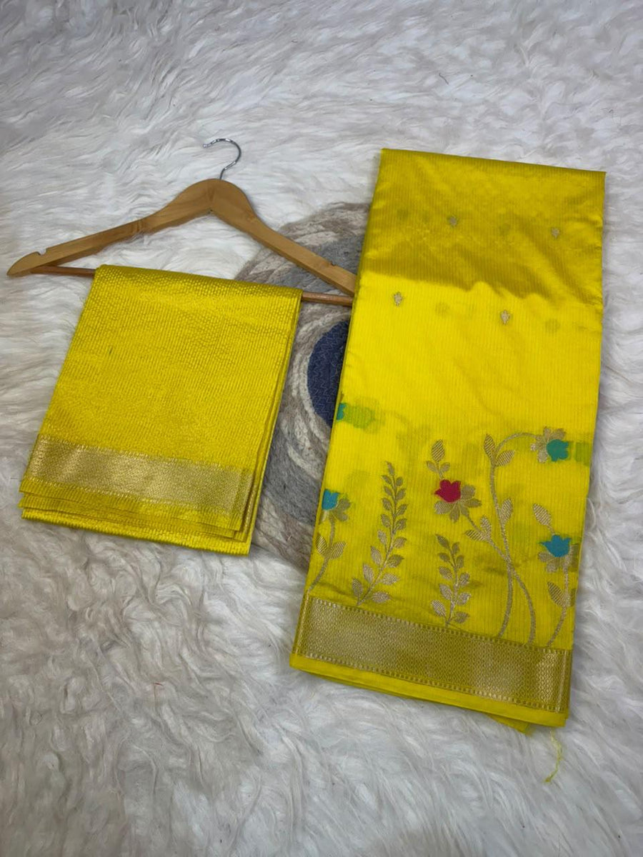 Banarasi Semi Katan Silk Double Fabric Saree